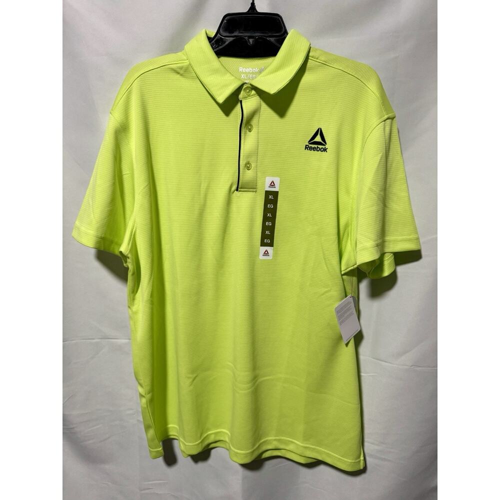 Reebok Classic Men's Perf Polo Shirt Size XL Color Sharp Green